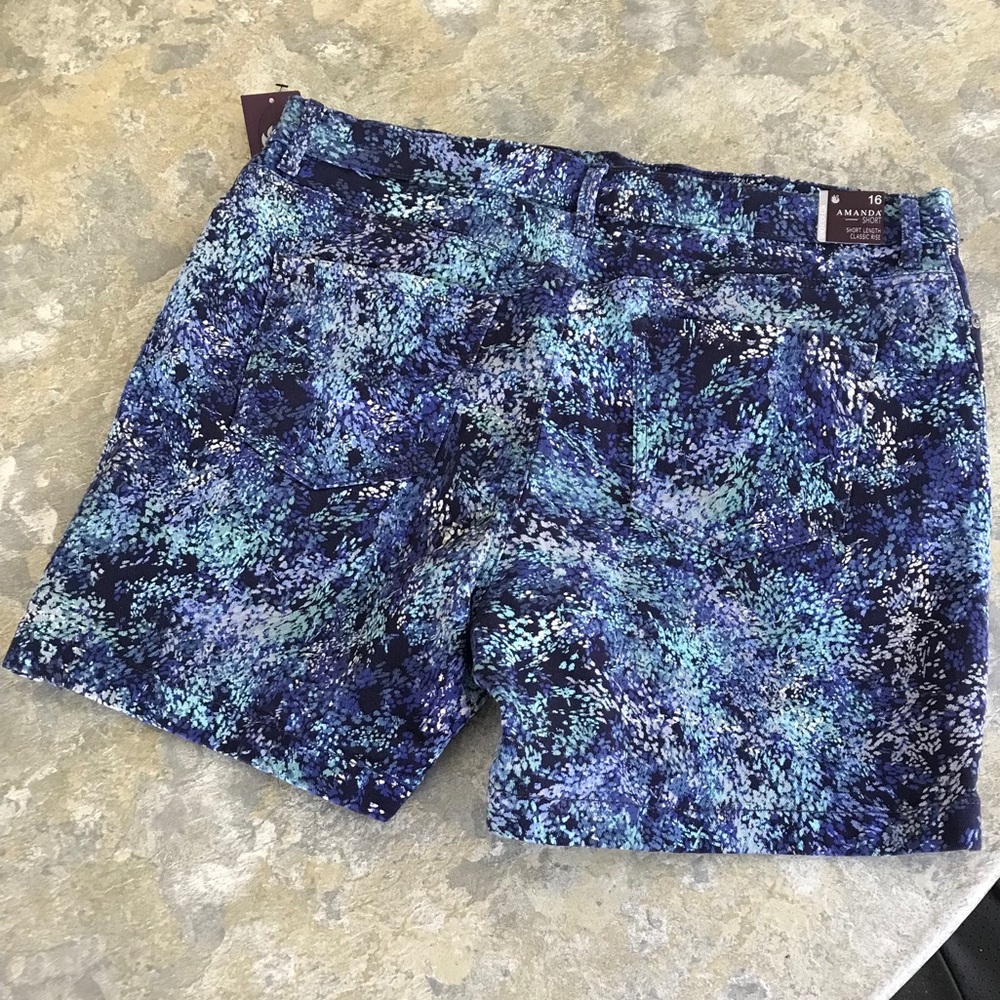 Gloria Vanderbilt Shorts, Blue Speckled, 16, NWT - Picture 5 of 11
